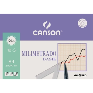 PK12 CANSON MILLIM PAP BASIC A4 100G