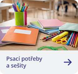 Psací potřeby a sešity 