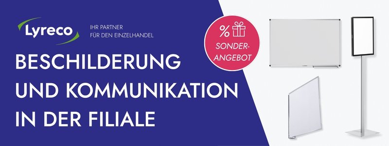 Beschilderung und Kommunikation in der Filiale