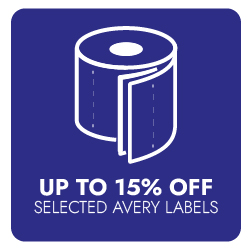 UP TO 15% OFF SELECTED AVERY LABELS