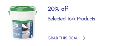 20% OFF SELECTED TORK PRODUCTS