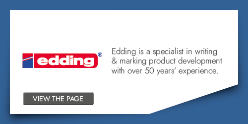 Edding is a specialist in writing & marking product development with over 50 years’ experience. 