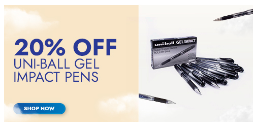 20% off Uni-Ball Gel Impact Pens