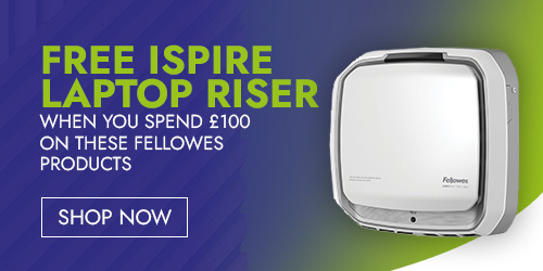 Free I-spire Laptop Riser When You Spend £100 on These Fellowes Products