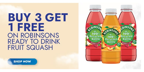 GET 1 FREE WHEN YOU BUY 3 ROBINSONS READY TO DRINK FRUIT SQUASH