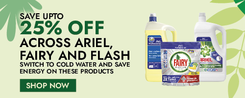 Up to 25% off across ariel, fairy and flash