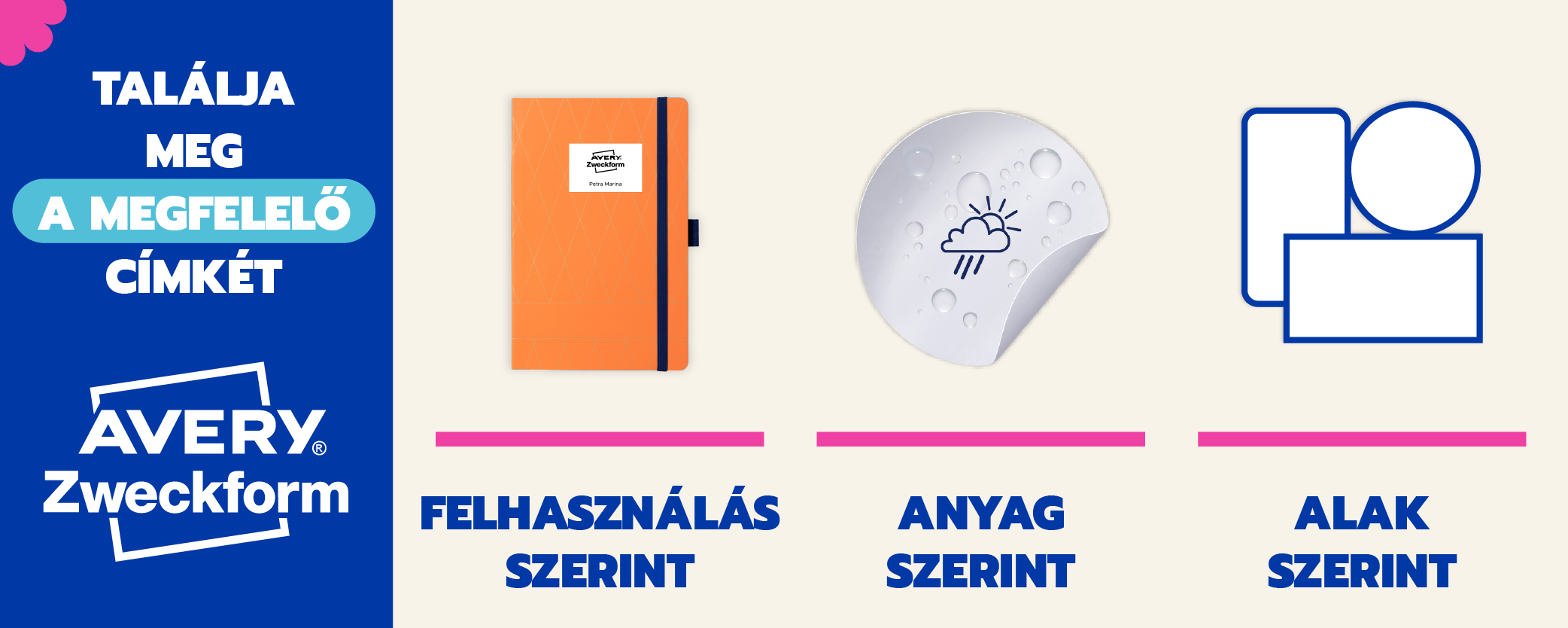 TALÁLJA MEG A MEGFELELŐ CÍMKÉT!