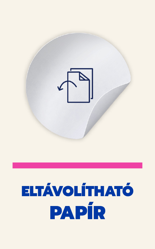 ELTÁVOLÍTHATÓ PAPÍR