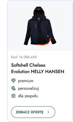 Softshell Chelsea Evolution Helly Hansen. Premium. Personalizuj. Dla zespołu. Zobacz ofertę.