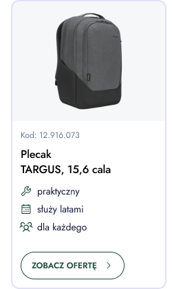 Plecak Targus 15,6 cala. Praktyczny. Służy latami. Dla każdego. Zobacz ofertę.
