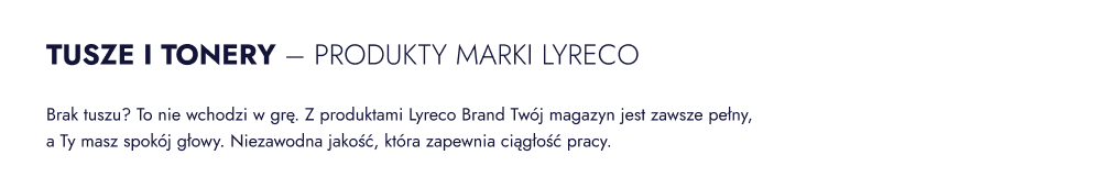 tusze i tonery