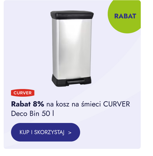 Rabat 8% na kosz na śmieci CURVER Deco Bin 50 l. Kup i skorzystaj.