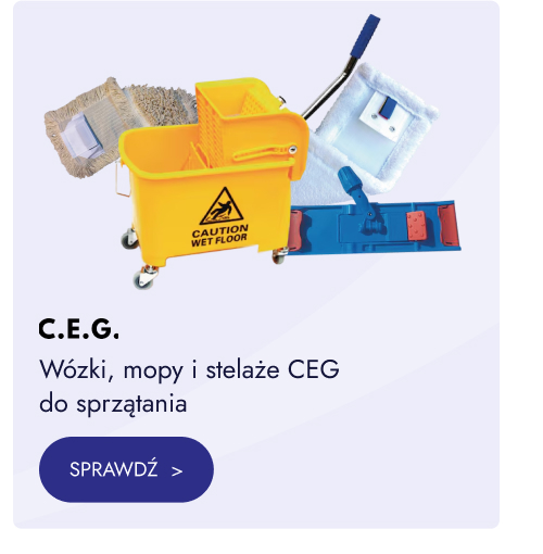 C.E.G. Wózki, mopy i stelaże CEG do sprzątania. Sprawdź.