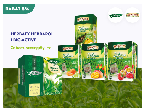 Rabat 5%. Herbaty Herbapol i Big-Active. Zobacz szczegóły.