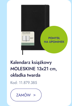 Kalendarz książkowy MOLESKINE 13 × 21 cm, okładka twarda. Kod: 11.879.385. Zamów. Pomysł na upominek.
