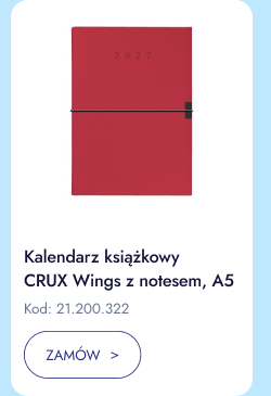 Kalendarz książkowy CRUX Wings z notesem, A5. Kod: 21.200.322. Zamów.