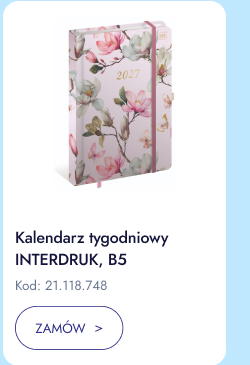 Kalendarz tygodniowy INTERDRUK, B5. Kod: 21.118.748. Zamów.