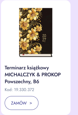 Terminarz książkowy MICHALCZYK & PROKOP Powszechny, B6. Kod: 19.330.372. Zamów.