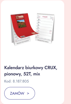 Kalendarz biurkowy CRUX, pionowy, 52T, mix. Kod: 8.187.805. Zamów.