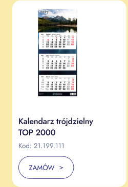 Kalendarz trójdzielny TOP2000. Kod: 21.199.111. Zamów.