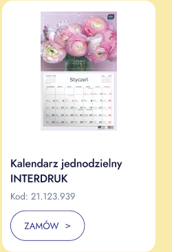 Kalendarz jednodzielny INTERDRUK. Kod: 21.123.939. Zamów.