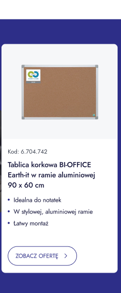 Tablica korkowa BI-OFFICE Earth-it w ramie aluminiowej 90 x 60 cm. Idealna do notatek. W stylowej aluminiowej ramie. Łatwy montaż. ZOBACZ OFERTĘ.