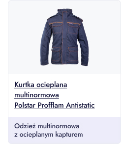 Kurtka ocieplana multinormowa Polstar Proflam Antistatic. Odzież multinormowa z ocieplanym kapturem.