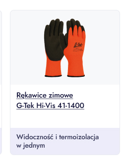 G-TEK HI-VIS 41-1400  Widoczność i termoizolacja w jednym