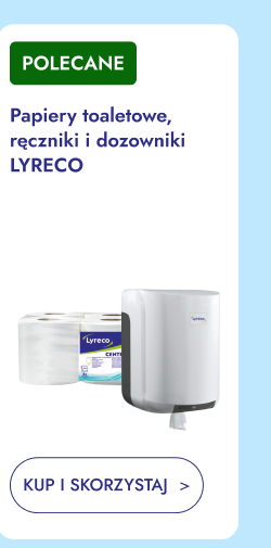 Polecane. Papiery toaletowe, ręczniki i dozowniki LYRECO. Kup i skorzystaj.