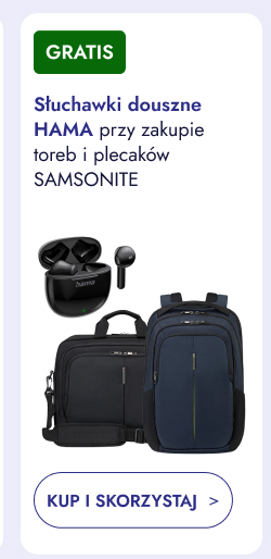 Gratis. Słuchawki douszne HAMA przy zakupie torby i plecaków SAMSONITE. Kup i skorzystaj.