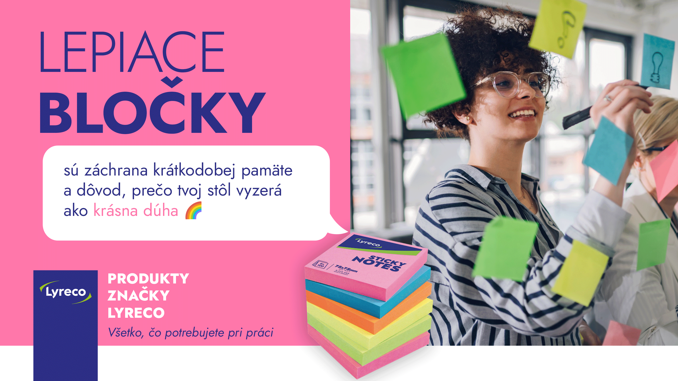 Samolepiace bločky Lyreco