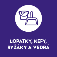 Lopatky, kefy a vedrá